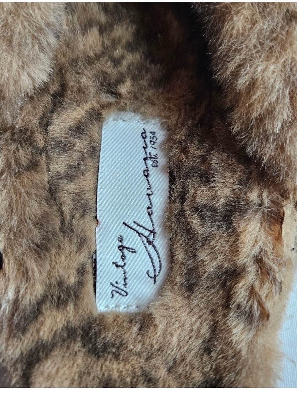 Vintage Havana Brown Faux Fur Clog Sandals - Picture 7 of 9